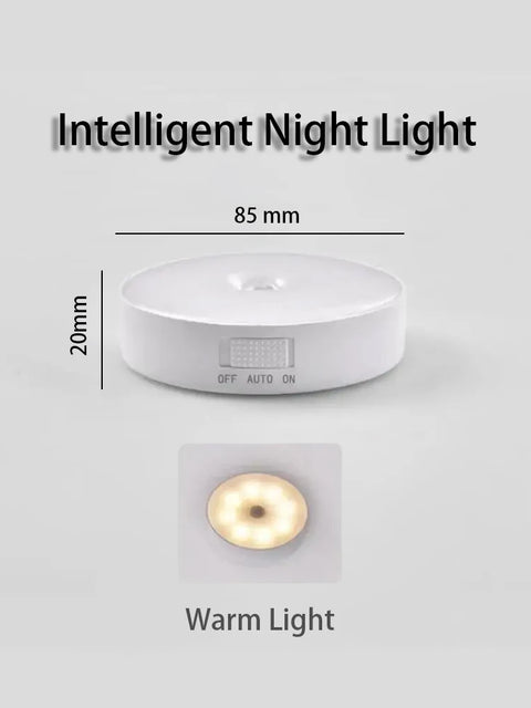 GlowSense™ Motion-Activated LED Night Light – Wireless, Rechargeable & Magnetic