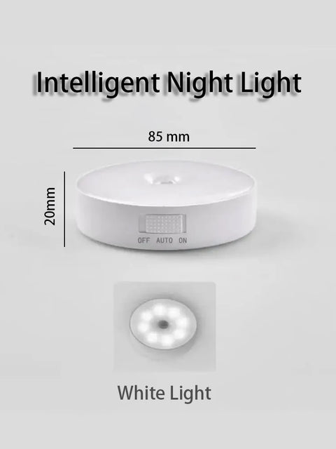 GlowSense™ Motion-Activated LED Night Light – Wireless, Rechargeable & Magnetic